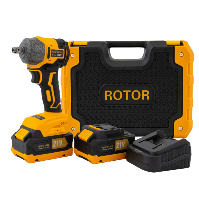 Autofiletanta cu impact pe acumulator ROTOR RIW21, 21 V /3 Ah, 320 Nm 2200 rot/min, 3300 BPM [1]