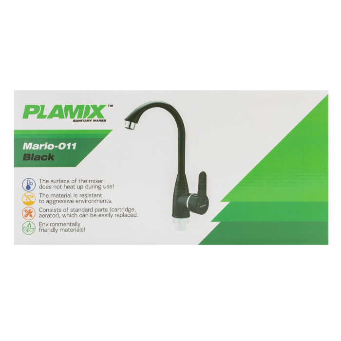 Baterie bucatarie din plastic PLAMIX Mario-011 Black [5]