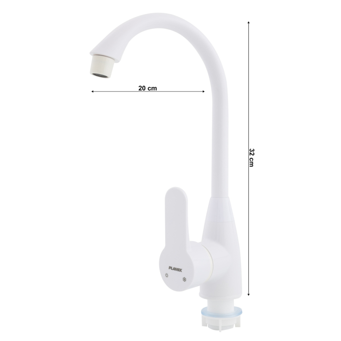 Baterie bucatarie din plastic PLAMIX Mario-011 White [2]