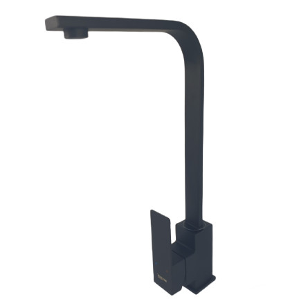 Baterie bucatarie MIXXUS KUB-011 BLACK din otel inoxidabil, Monocomanda, Racorduri incluse [4]