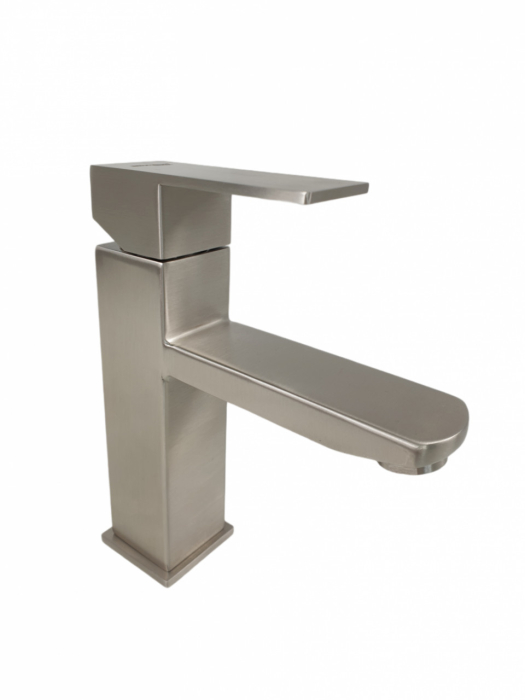 Baterie lavoar MIXXUS KUB-001 din otel inoxidabil, Monocomanda, Racorduri incluse [1]