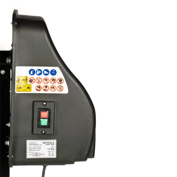 Betoniera Detoolz 140L, 850W, cu roti si coroana de fonta [15]