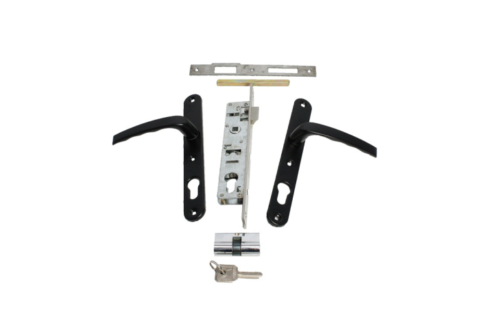 Broasca cu butuc si silduri NEAGRA pentru usa (yala) [2]