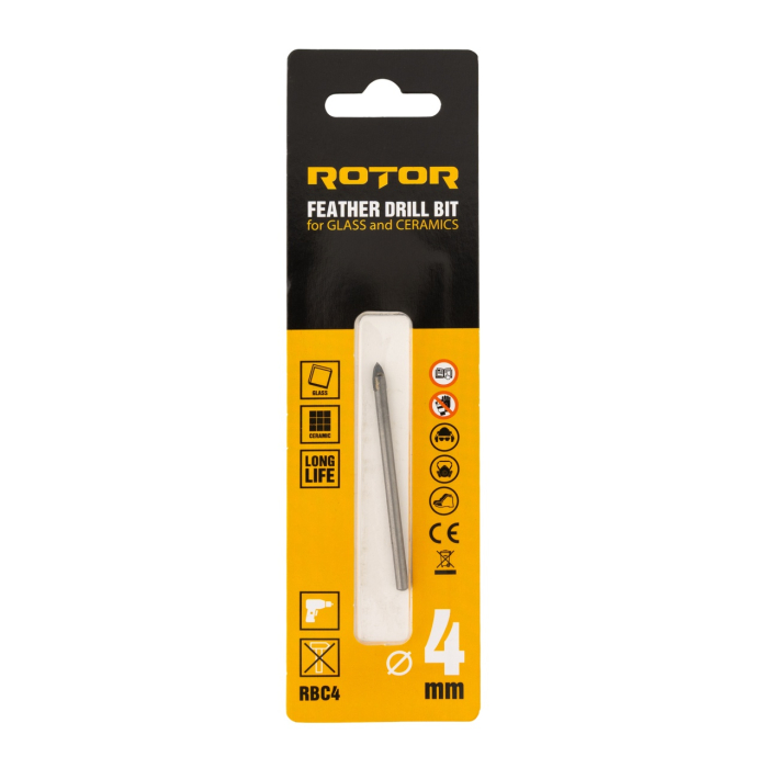 Burghiu ceramica, sticla 4mm ROTOR RBC4 [3]
