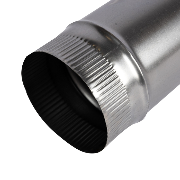 Burlan pentru soba pe lemne, 100cm, ø120mm, Zincat [4]