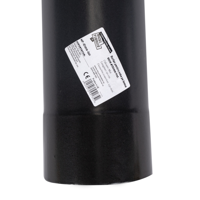 Burlan pentru soba pe lemne, 130 mm, Gri mat [4]