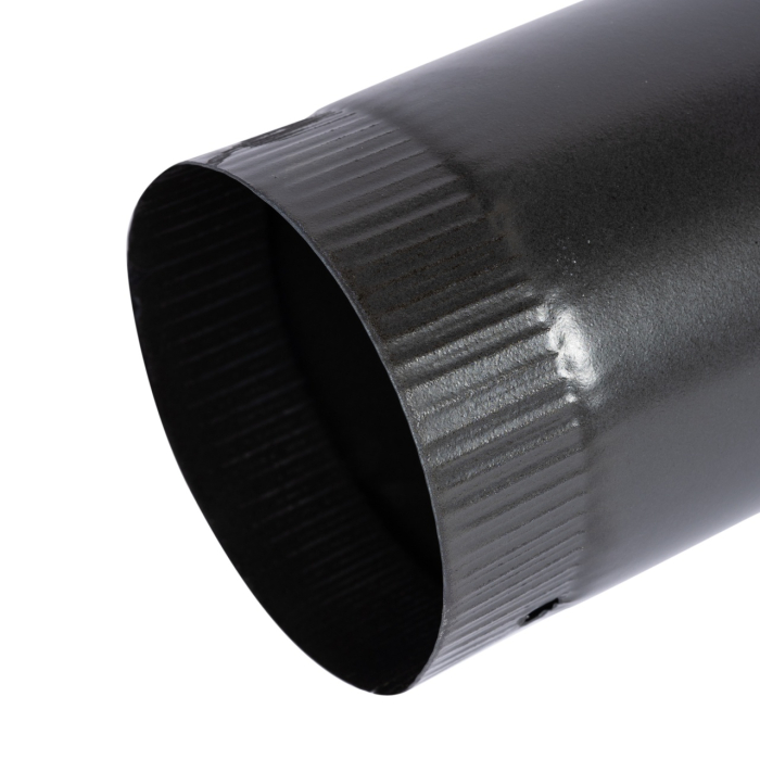 Burlan pentru soba pe lemne, 90 cm, 120 mm, Gri mat [4]