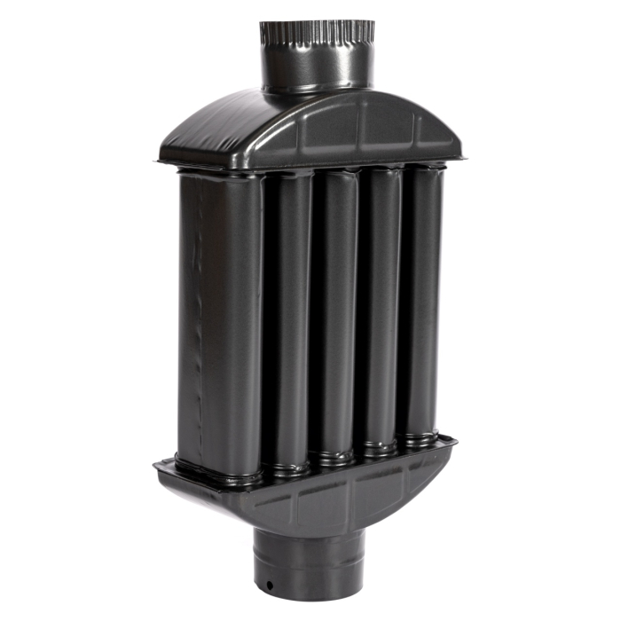 Burlan recuperator caldura, plat, 120 mm, Gri mat [5]