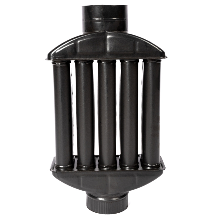 Burlan recuperator caldura plat, 130 mm, Gri mat [2]