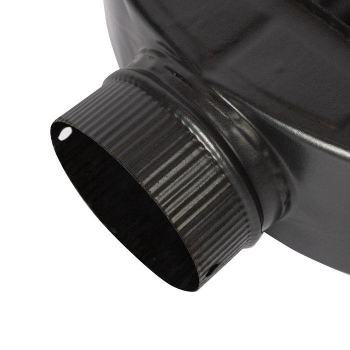 Burlan recuperator caldura plat, 130 mm, Gri mat [3]