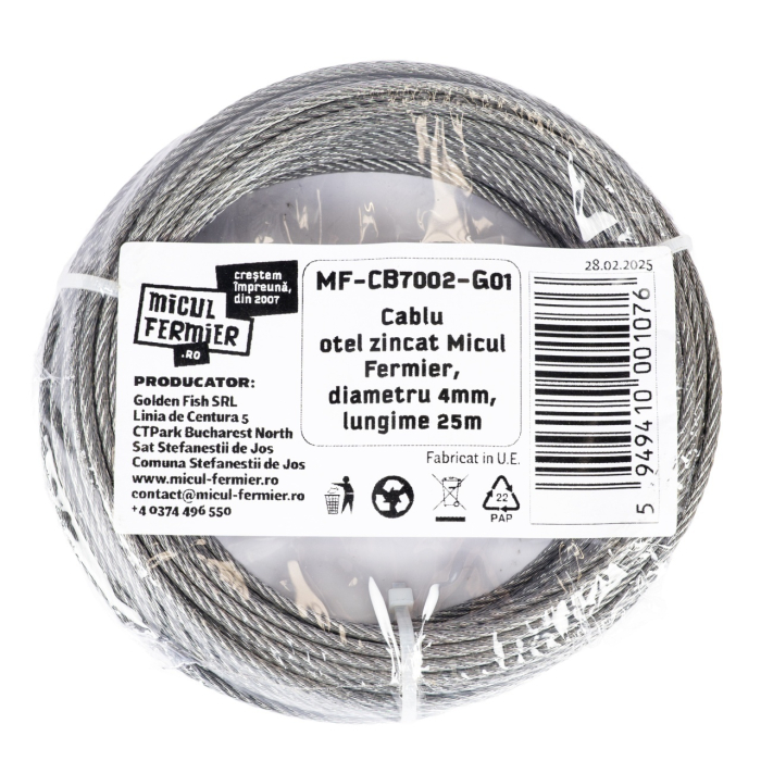 Cablu otel zincat Micul Fermier, diametru 4mm, lungime 25m [3]