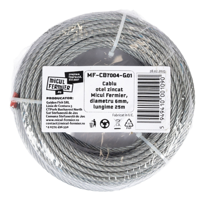 Cablu otel zincat Micul Fermier, diametru 6mm, lungime 25m [3]
