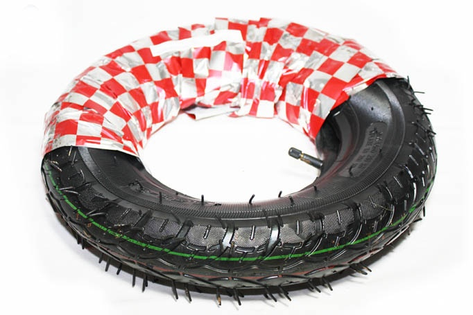 Cauciuc + camera Micul Fermier 3.50-8, profil floare, premium [2]