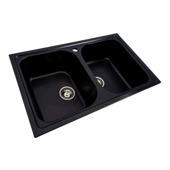 Chiuveta de bucatarie Elefant Premium Equatoria, Negru metalic , 785x490 mm [3]