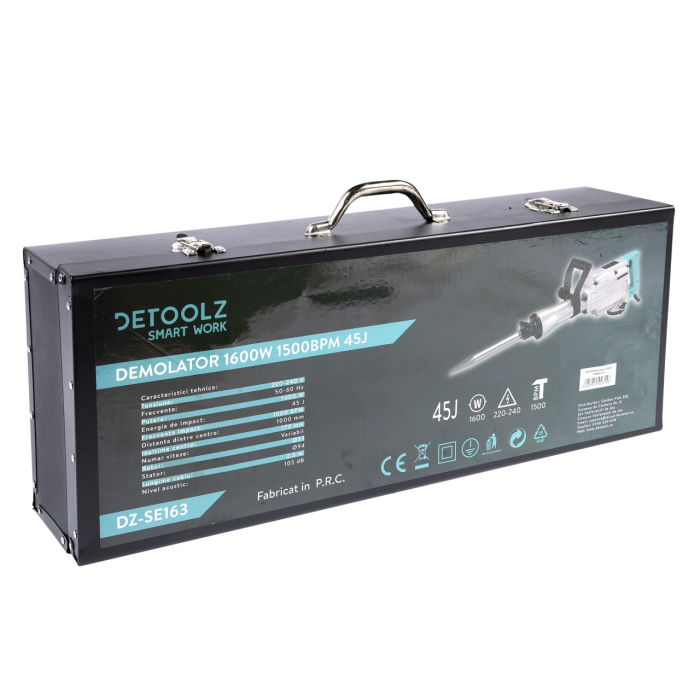 Ciocan demolator Detoolz 1600W, frecventa impact 1500bpm, energie impact 45 Jouli [8]