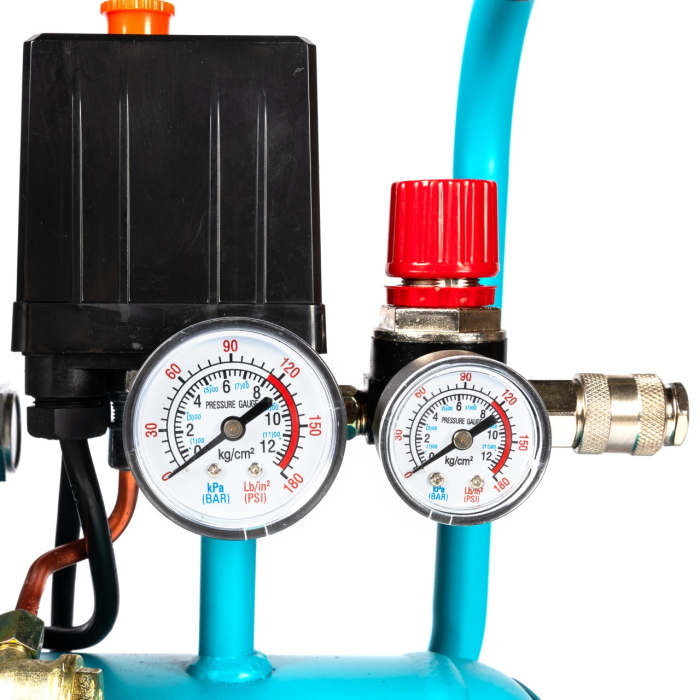 Compresor Detoolz 24L cu ulei, 1500 W, debit 160L/min, 8 bar, 2 prize de aer [11]