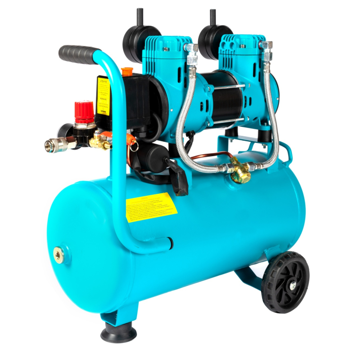 Compresor Detoolz 24L fara ulei, 1500 W, debit 154L/min, 8 bar, 2 prize de aer [18]