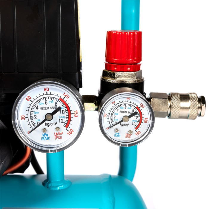 Compresor Detoolz 24L fara ulei, 1500 W, debit 154L/min, 8 bar, 2 prize de aer [13]