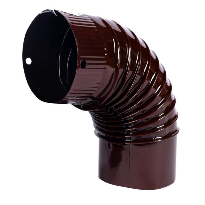 Cot pentru soba pe lemne, 90˚, 120mm, Maro [4]