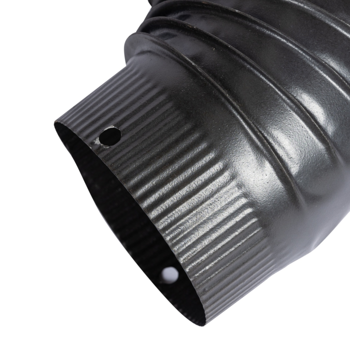 Cot pentru soba pe lemne, 90˚, 130mm, Gri mat [3]