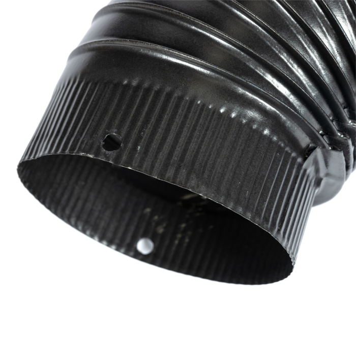 Cot pentru soba pe lemne, 90˚, 150mm, Gri mat [3]