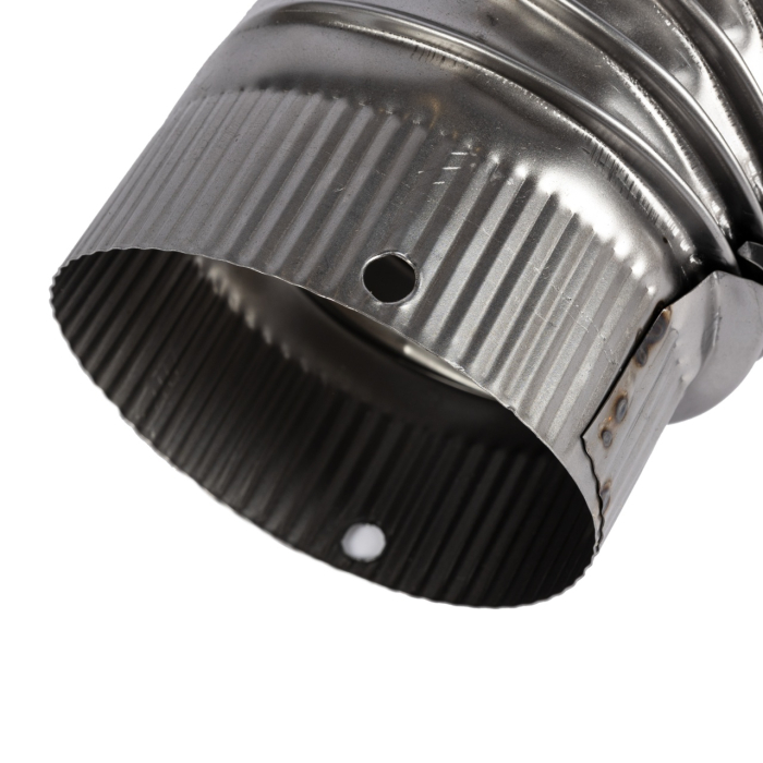 Cot pentru soba pe lemne 90˚ ø120mm 0.4mm, Zincat [4]