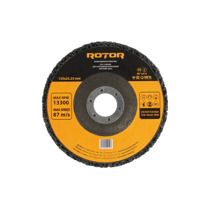 Disc abraziv pentru indepartarea vopselei din lemn si fier 125 X 22.2 TYPE CORAL granulatie 80 ROTOR [1]