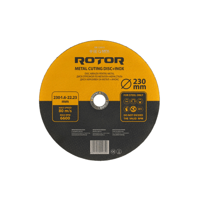 Disc abraziv pentru metal+inox ROTOR 230*1,6*22,23 [1]