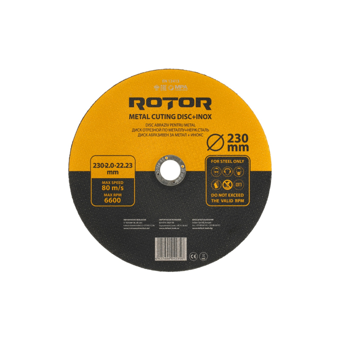 Disc abraziv pentru metal+inox ROTOR 230*2,0*22,23 [1]