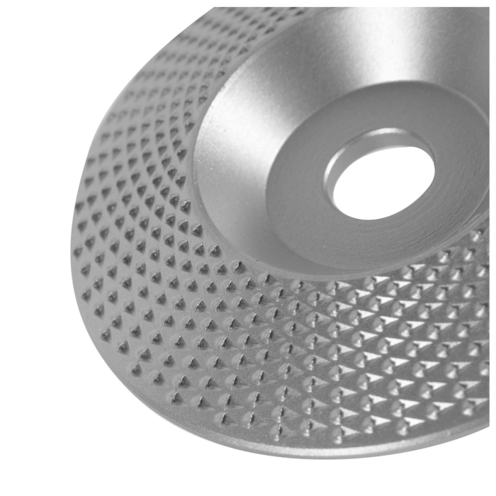 Disc arcuit, argintiu, de rindeluit lemn, 84mm [3]