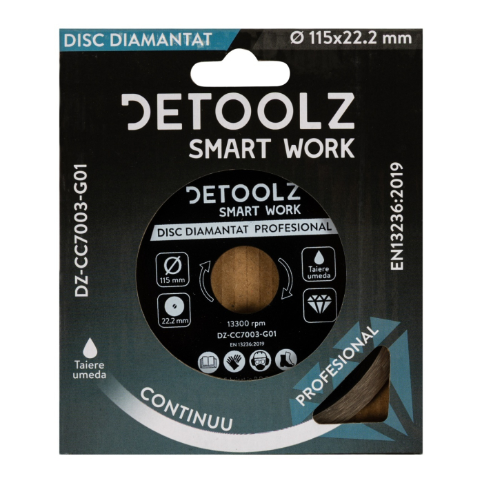 Disc diamantat continuu Detoolz 115x22.2mm, taiere umeda [4]