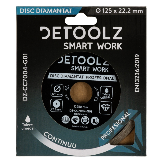 Disc diamantat continuu Detoolz 125x22.2mm, taiere umeda [3]