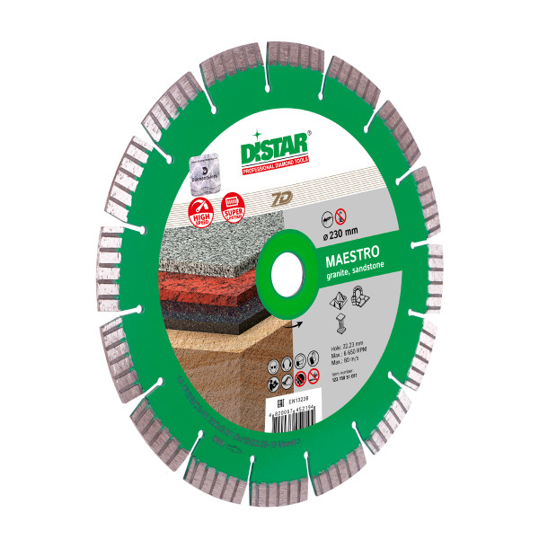 Disc diamantat Distar Maestro 125-230 mm, Segmentat, Granit [3]
