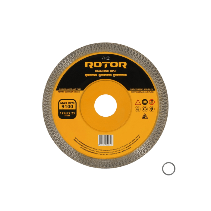 Disc diamantat pentru ceramica ultra subtire ROTOR 125*22,23 [2]