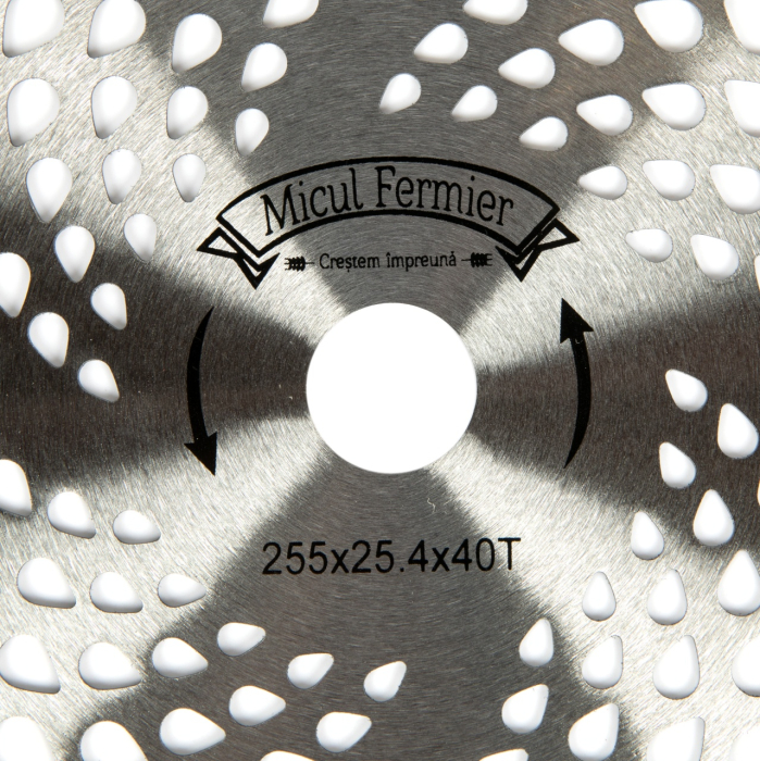Disc motocoasa Micul Fermier, 40T, vidia, grosime 1mm, Ø255mm [4]