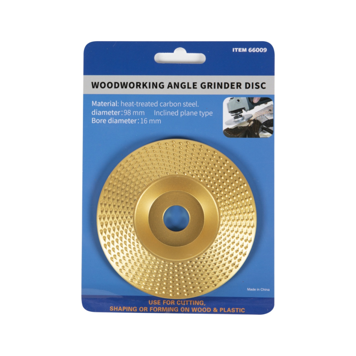 Disc plat, auriu, de rindeluit lemn, 98mm [4]