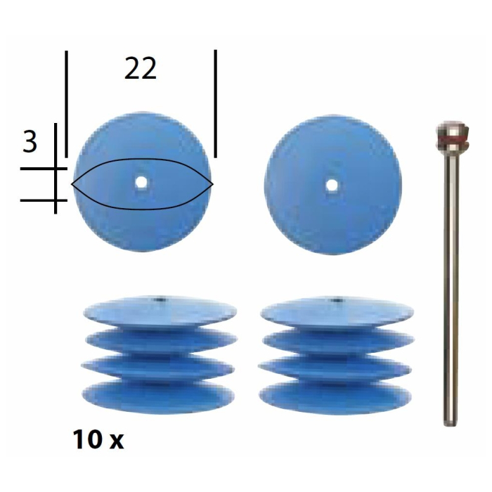 Discuri lustruire fina, Proxxon 28293, Ø 22mm [2]
