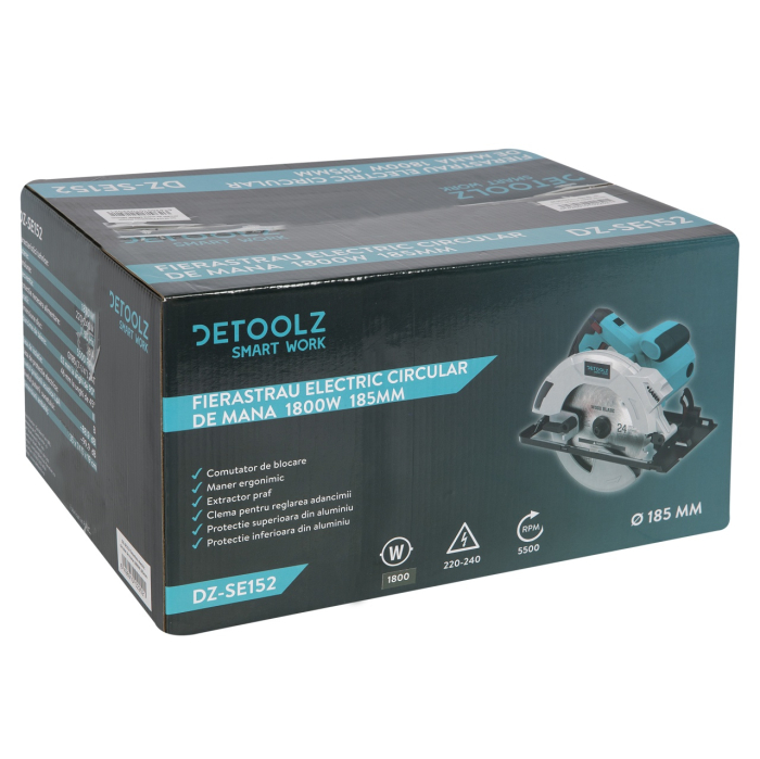 Fierastrau electric circular de mana 1800W 185mm [9]