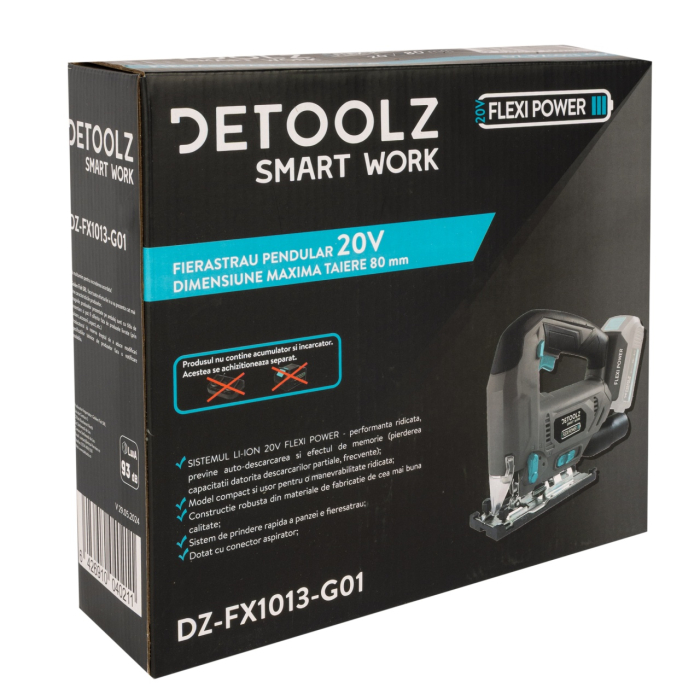 Fierastrau pendular Detoolz, 20V, dimensiune maxima taiere 80mm [16]