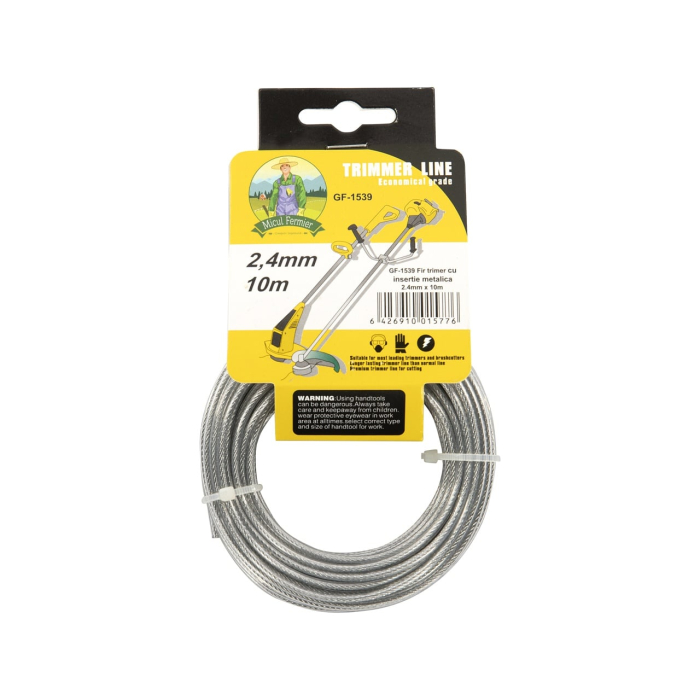 Fir motocoasa(trimmer) Micul Fermier, 2.4mm*10m, insertie metalica [2]