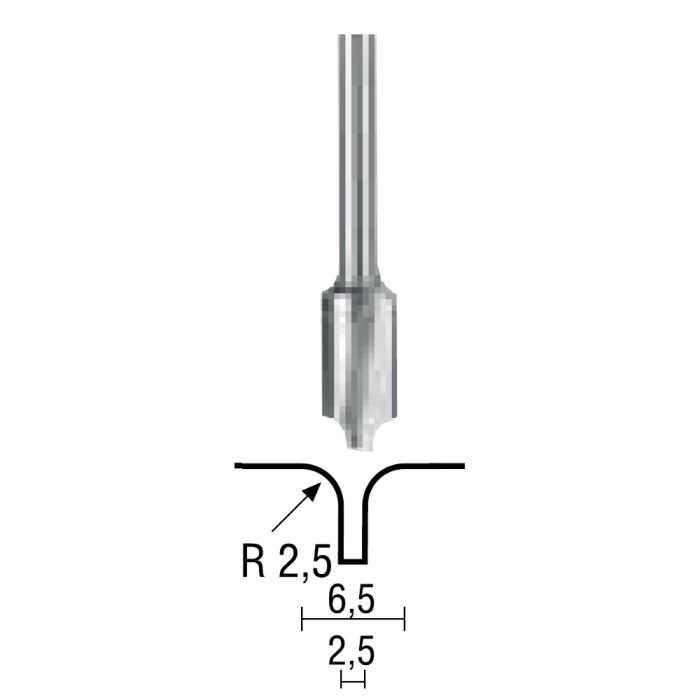 Freza combinata pentru canale, 2.5/6.5mm, Proxxon 29034 [2]