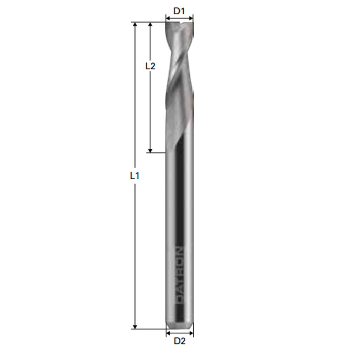 Freza cu 2 caneluri, Datron 0068620, 2.0x8.0x3.175mm [2]