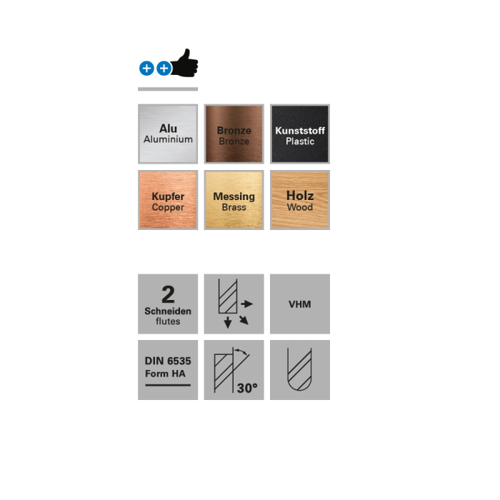 Freza cu varf rotund, Datron 0068406, doua caneluri, 6.0x10.0x6.0mm [3]