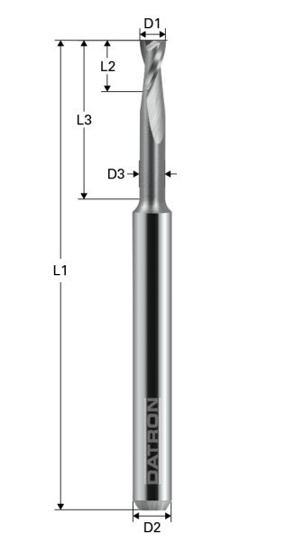 Freza de adancime, Toric Cut, 2 caneluri, Datron 0078810, 10.0x10.0x10.0mm [2]