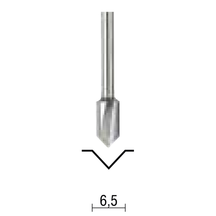Freza pentru canale V, 6.5mm, Proxxon 29032 [2]