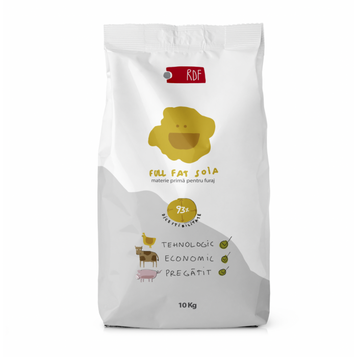 Full fat de soia pentru furajarea animalelor, proteină brută minim 36,33 % [1]
