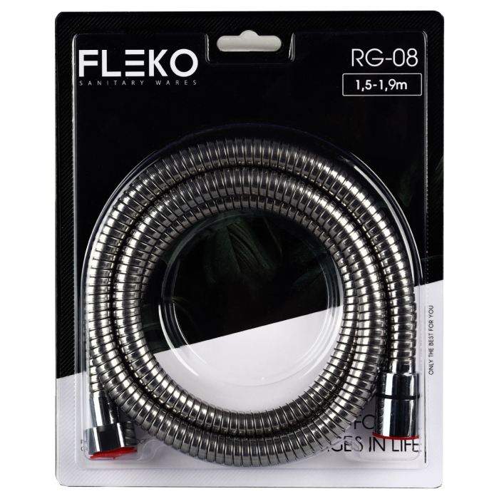 Furtun de dus flexibil din otel inoxidabil, Lungime 190 CM FLEKO RG-08-A [1]