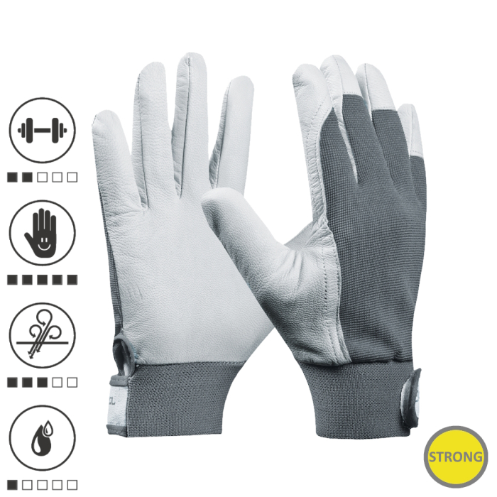 Gebol 703432, Manusi de protectie Uni Fit Comfort, din piele de capra si spandex, uz profesional, marimea 9/L [1]