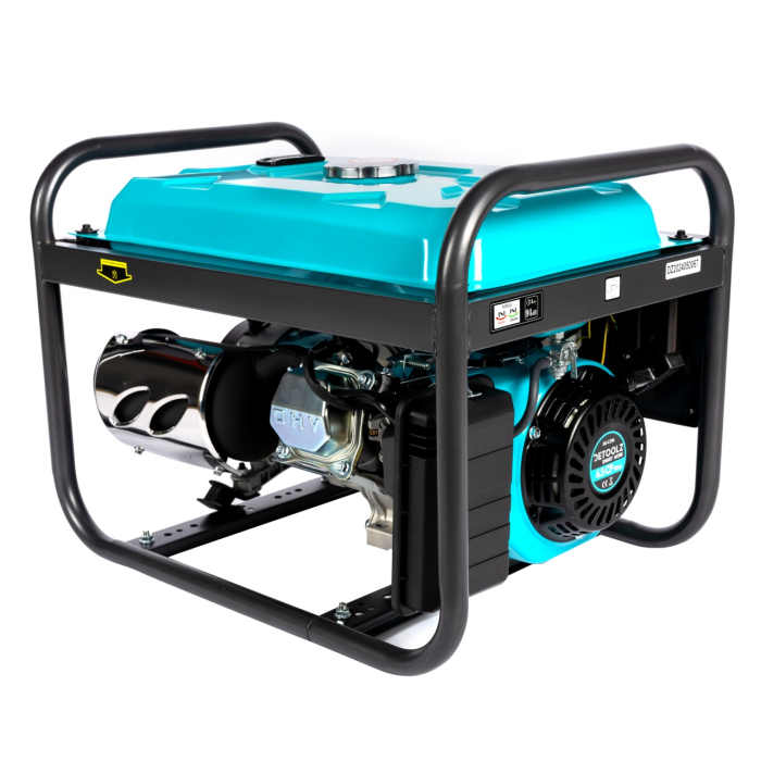 Generator Detoolz 2.5kW 2 prize 230V benzina, 4T, pornire manuala 15L fara roti G01 [14]