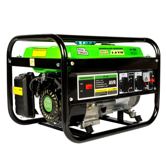 Generator Micul Fermier, 2.8KW, cu pornire manuala, motor benzina 4T, doua prize 230V, rezervor combustibil 15L [14]